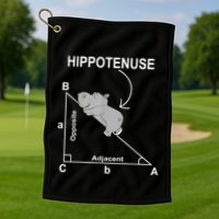Nerd Geometry Hippotenuse Hypotenuse Funny Golf Towel