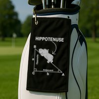Nerd Geometry Hippotenuse Hypotenuse Funny Golf Towel