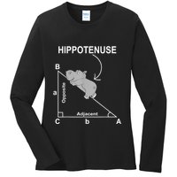 Nerd Geometry Hippotenuse Hypotenuse Funny Ladies Long Sleeve Shirt