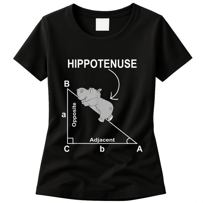 Nerd Geometry Hippotenuse Hypotenuse Funny Womens T-Shirt