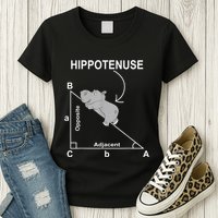 Nerd Geometry Hippotenuse Hypotenuse Funny Womens T-Shirt