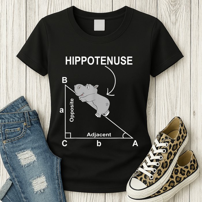 Nerd Geometry Hippotenuse Hypotenuse Funny Womens T-Shirt