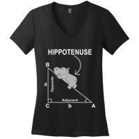 Nerd Geometry Hippotenuse Hypotenuse Funny Women's V-Neck T-Shirt