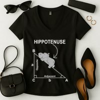 Nerd Geometry Hippotenuse Hypotenuse Funny Women's V-Neck T-Shirt