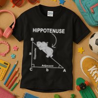 Nerd Geometry Hippotenuse Hypotenuse Funny Kids T-Shirt