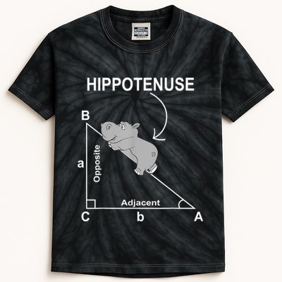 Nerd Geometry Hippotenuse Hypotenuse Funny Kids Tie-Dye T-Shirt