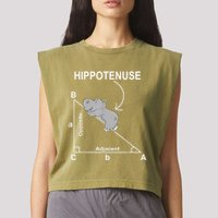 Nerd Geometry Hippotenuse Hypotenuse Funny Garment-Dyed Women's Muscle Tee