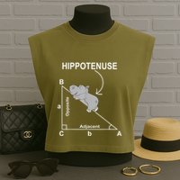 Nerd Geometry Hippotenuse Hypotenuse Funny Garment-Dyed Women's Muscle Tee