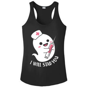 Nurse Ghost I Will Stab You Funny Halloween Costume Meaningful Gift Ladies PosiCharge Competitor Racerback Tank