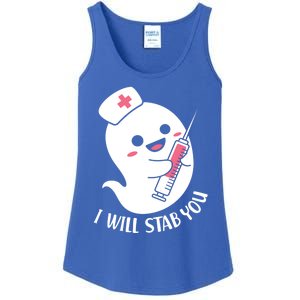 Nurse Ghost I Will Stab You Funny Halloween Costume Meaningful Gift Ladies Essential Tank