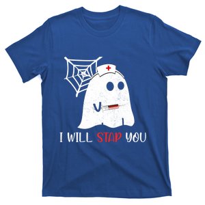 Nurse Ghost I Will Stab You Funny Halloween Gift T-Shirt