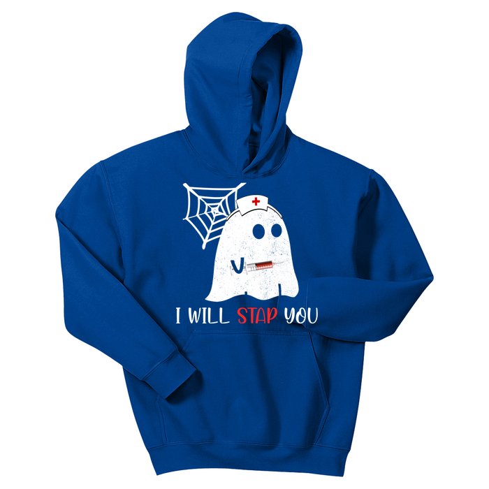 Nurse Ghost I Will Stab You Funny Halloween Gift Kids Hoodie