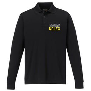 Nurse Graduation I Can't Keep Calm I Passed My NCLEX Performance Long Sleeve Polo