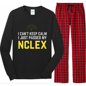 Nurse Graduation I Can't Keep Calm I Passed My NCLEX Long Sleeve Pajama Set