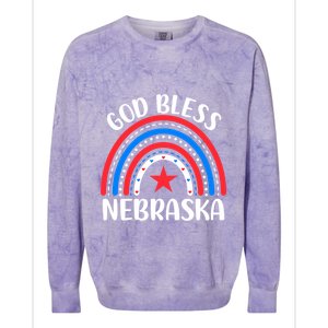 Nebraska Gift I Love Nebraska Usa Gift Colorblast Crewneck Sweatshirt