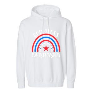 Nebraska Gift I Love Nebraska Usa Gift Garment-Dyed Fleece Hoodie