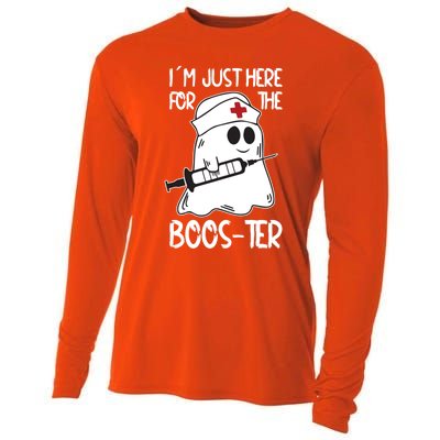 Nurse Ghost I Will Stab You Halloween Just Here For The Boos Cute Gift Cooling Performance Long Sleeve Crew