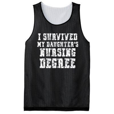 Nurse Graduation I Survived My Daughter's Nursing Degree Mesh Reversible Basketball Jersey Tank