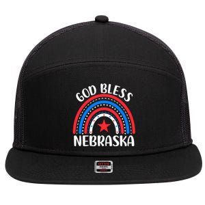 Nebraska Gift I Love Nebraska Usa Gift 7 Panel Mesh Trucker Snapback Hat