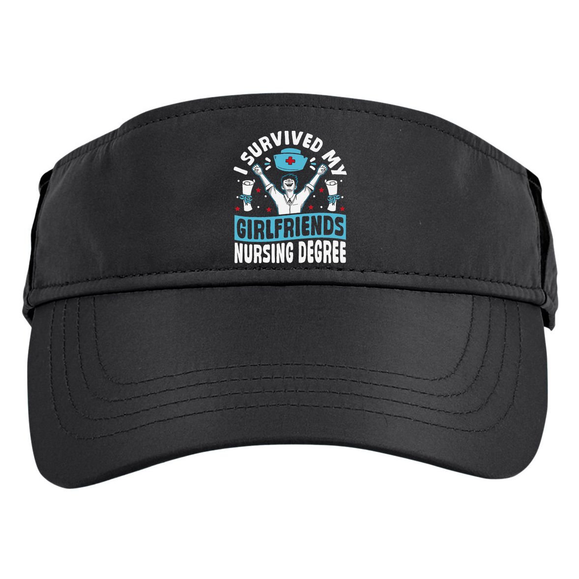 Nurse Graduation I Survived My Girlfriends Nursing Degree Adult Drive Performance Visor