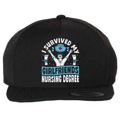 Nurse Graduation I Survived My Girlfriends Nursing Degree Wool Snapback Cap