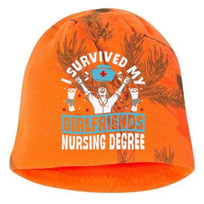 Nurse Graduation I Survived My Girlfriends Nursing Degree Kati - Camo Knit Beanie