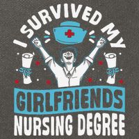 Nurse Graduation I Survived My Girlfriends Nursing Degree Cotton Canvas Backpack