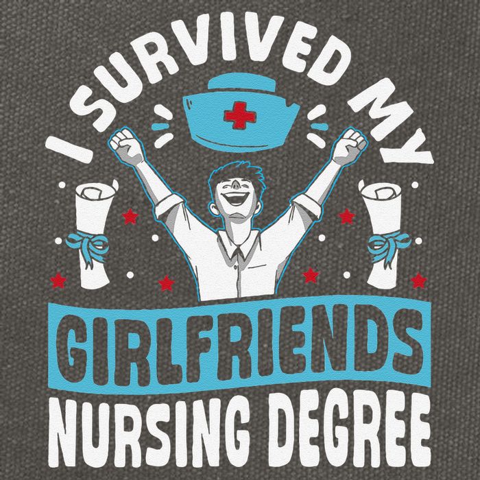Nurse Graduation I Survived My Girlfriends Nursing Degree Cotton Canvas Backpack