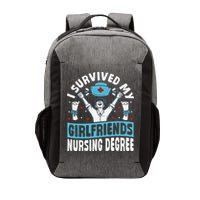 Nurse Graduation I Survived My Girlfriends Nursing Degree Vector Backpack