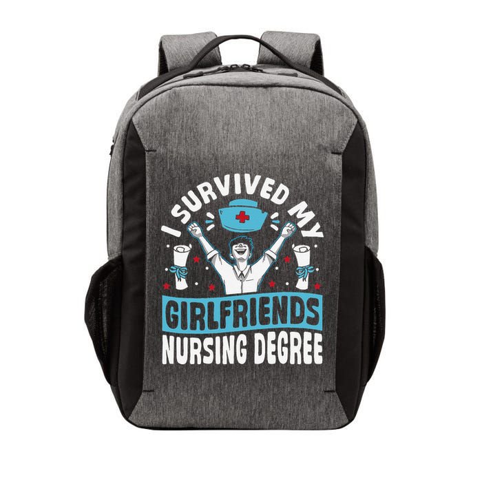 Nurse Graduation I Survived My Girlfriends Nursing Degree Vector Backpack