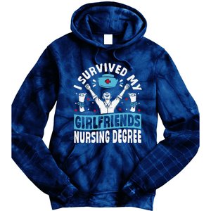 Nurse Graduation I Survived My Girlfriends Nursing Degree Tie Dye Hoodie