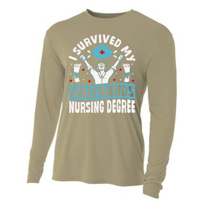 Nurse Graduation I Survived My Girlfriends Nursing Degree Cooling Performance Long Sleeve Crew