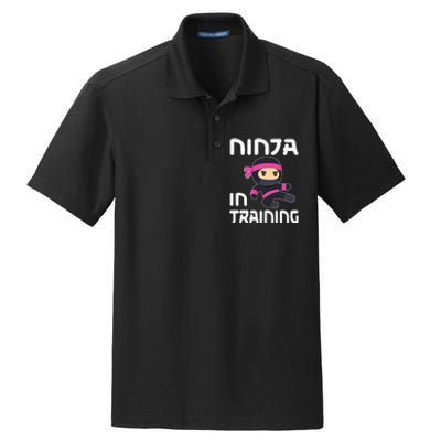 Ninja Girl In Training Dry Zone Grid Polo