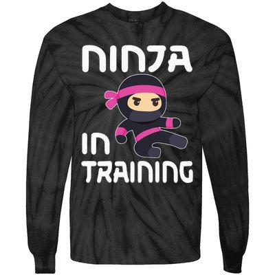 Ninja Girl In Training Tie-Dye Long Sleeve Shirt