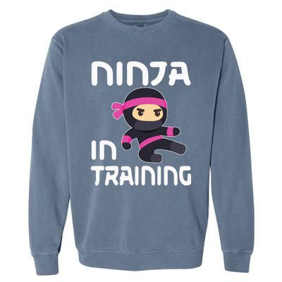 Ninja Girl In Training Garment-Dyed Sweatshirt