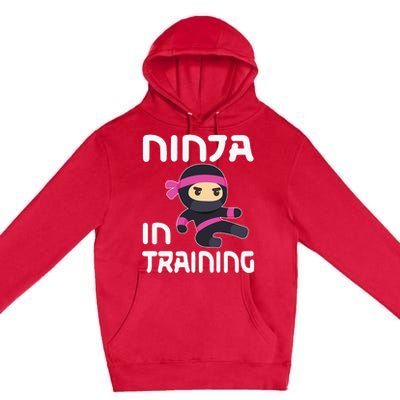 Ninja Girl In Training Premium Pullover Hoodie