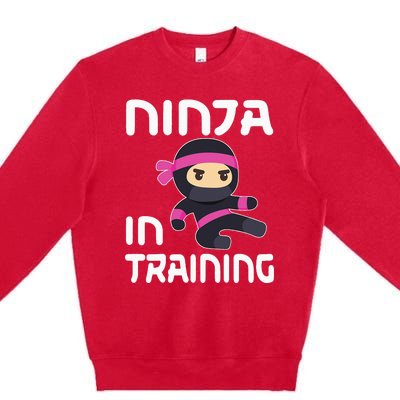 Ninja Girl In Training Premium Crewneck Sweatshirt