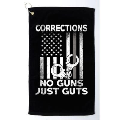 No Guns Just Guts Corrections Officer Golf Towel