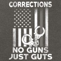 No Guns Just Guts Corrections Officer Cotton Canvas Backpack