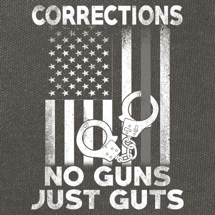 No Guns Just Guts Corrections Officer Cotton Canvas Backpack