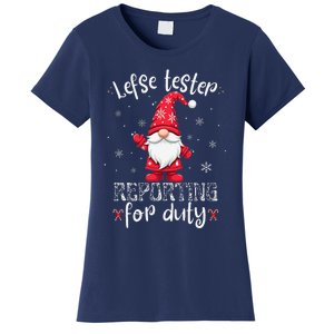 Norwegian Gnomes Lefse Tester Reporting For Duty Cute Gnomes Women's T-Shirt