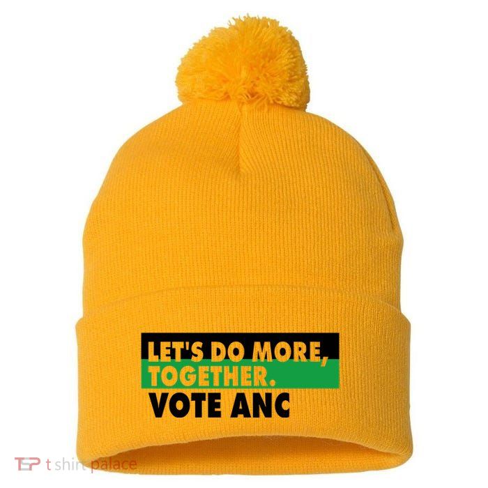 Ngamla Gouws LetS Do More Together Vote Anc Pom Pom 12in Knit Beanie