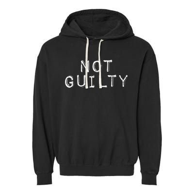 NOT GUILTY Label Vintage Style Attend Favorite Trial Garment-Dyed Fleece Hoodie