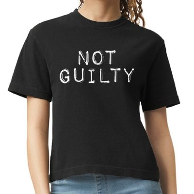 NOT GUILTY Label Vintage Style Attend Favorite Trial Comfort Colors Boxy T-Shirt