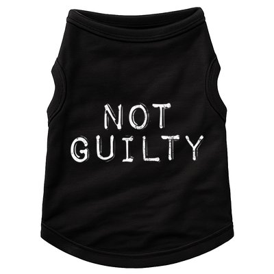 NOT GUILTY Label Vintage Style Attend Favorite Trial Doggie Tank