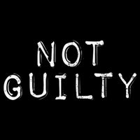 NOT GUILTY Label Vintage Style Attend Favorite Trial Button