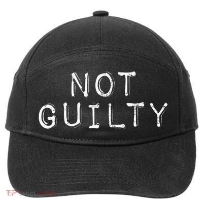 NOT GUILTY Label Vintage Style Attend Favorite Trial 7-Panel Snapback Hat