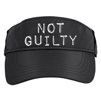 NOT GUILTY Label Vintage Style Attend Favorite Trial Adult Drive Performance Visor