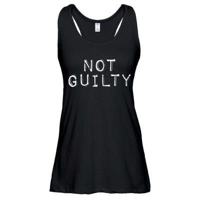NOT GUILTY Label Vintage Style Attend Favorite Trial Ladies Essential Flowy Tank