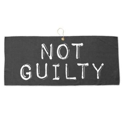 NOT GUILTY Label Vintage Style Attend Favorite Trial Large Microfiber Waffle Golf Towel